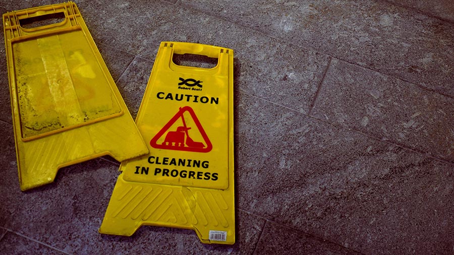 Wet floor sign