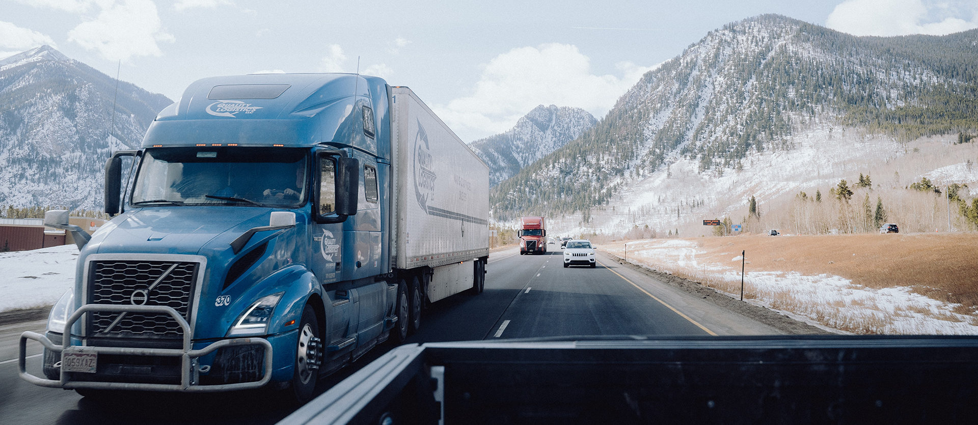 large tractor trailer on highway